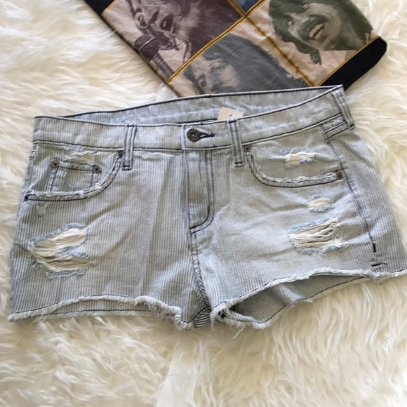 LF CARMAR low rise stripe distressed shorts - Picture 4 of 7